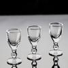 12pcs Set 10ml Chinese Style Household Baijiu Cup Set Small Spirits Vodka Glasses Bullet Transparent Wine Cup Gifts for Friends