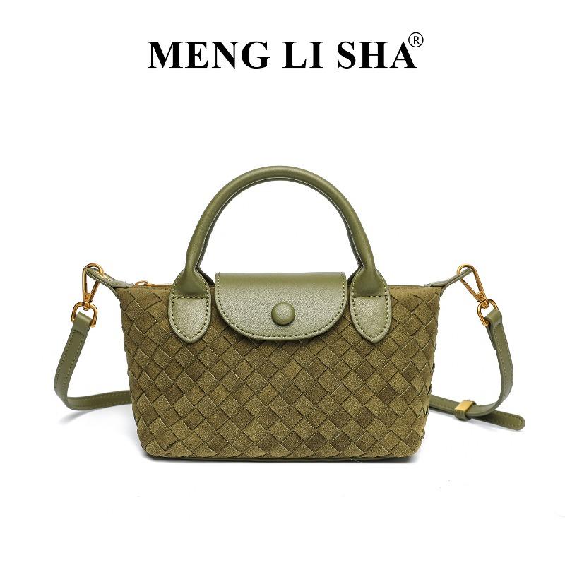 Nuova alla moda borsa tessuta a mano a spalla singola crossbody Borsa a forma di raviolo Longxiang versatile per pendolari portatile borsa da donna