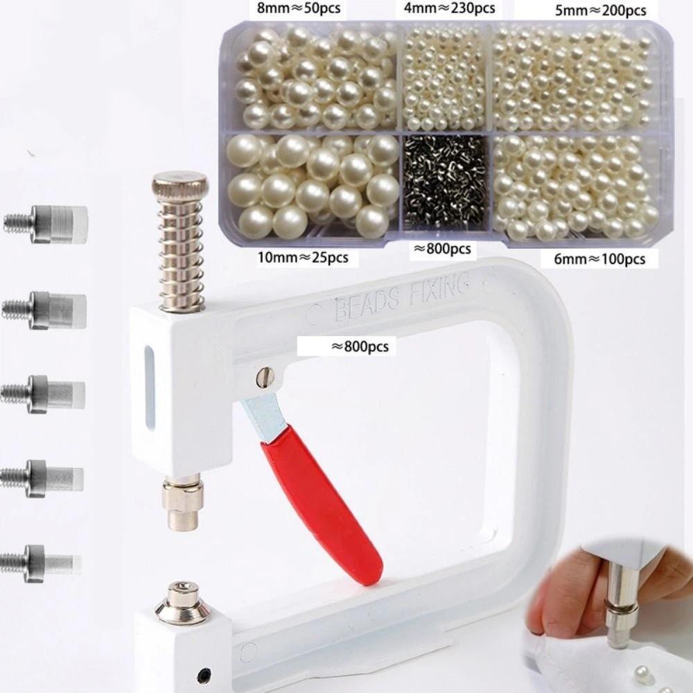 DIY Crafts Beads Rivet Fixing Machine Hand Press Pearl Setting Tools  Garment Decoration