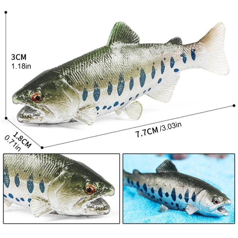 Simulated Plastic Fish Models Realistic Bass Fake Fish for Home Decoration and Science Exhibits