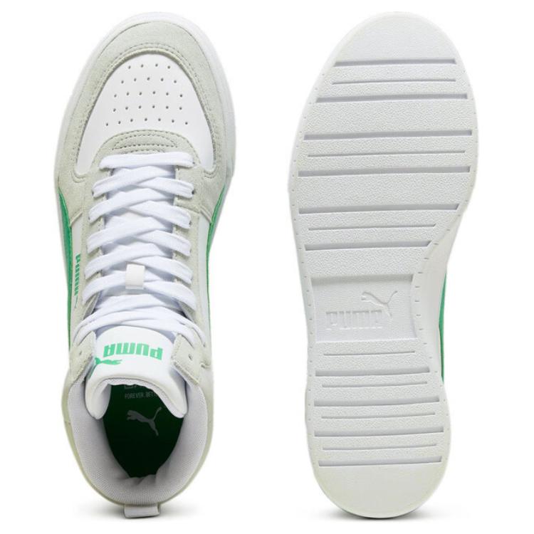 PUMA Unisex Caven MID SD Mid Top Sneakers White Green 401798-01