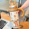 Big Mac thermos cup, large capacity water cup for women, new 2025 high-value ladies' straw office ice cup