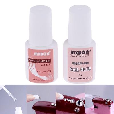 Stark haftender Nagelkleber, künstliche Nägel, Glitzer, Acryl-Dekorationspinsel, falsche Spitze