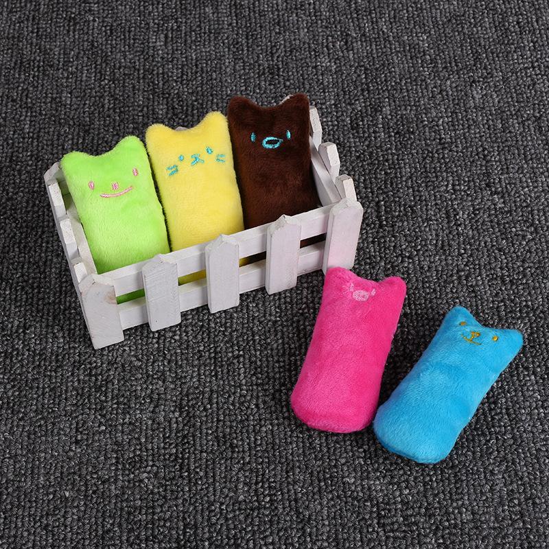 Teeth Toys Funny Interactive Plush Cat Toy Pet Kitten Chewing Vocal Toy Claws Thumb Bite Cat Mint For Cats