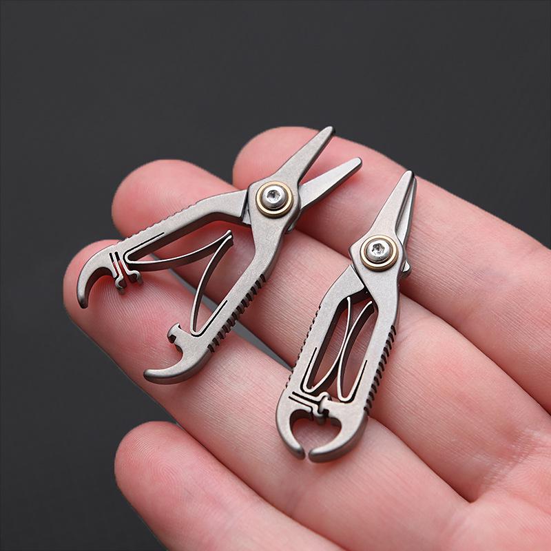 Titanium Alloy Mini Nose Hair Scissors - Round Tip, Unisex Trimmer for Nose Hair, Beard, and Eyebrows.