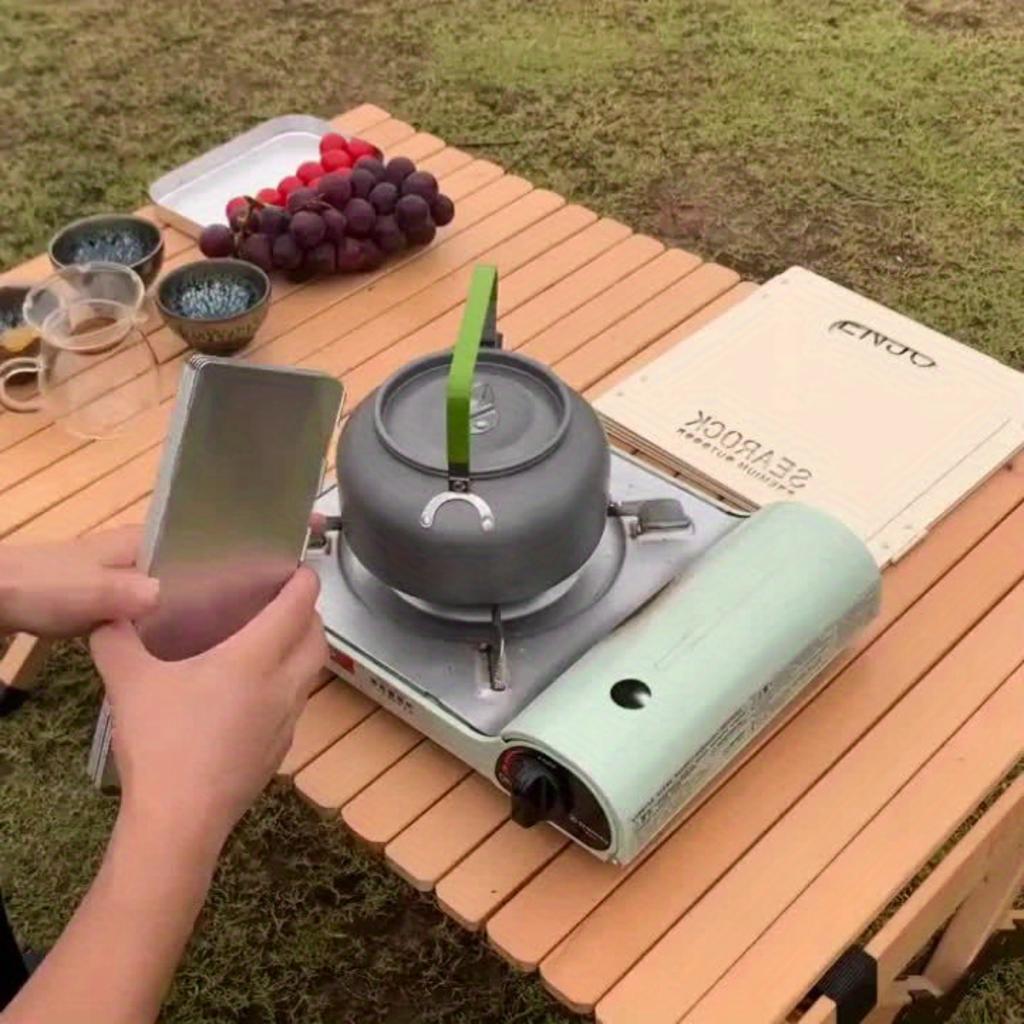 Portable Folding Outdoor Wind Shield, Aluminum Alloy Durable Baffle, Essential Camping Accessory For Hiking, Picnic And Outdoor Cooking