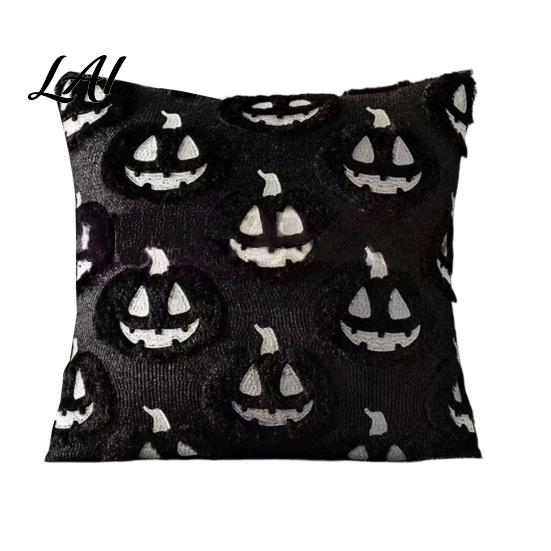 Cozy Seasonal Cushion Case Plush Pumpkin Cover Halloween Throw Pillow 18 X Fall Themed Cases Inches Maple Leaf for Sofa Couch Decor Breathable