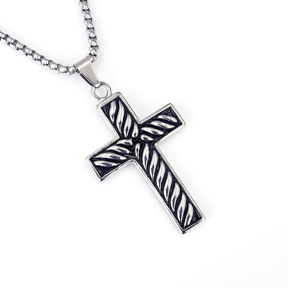 Viking Dragon Pattern Stainless Steel Necklace Bold Retro Fashion Jewelry