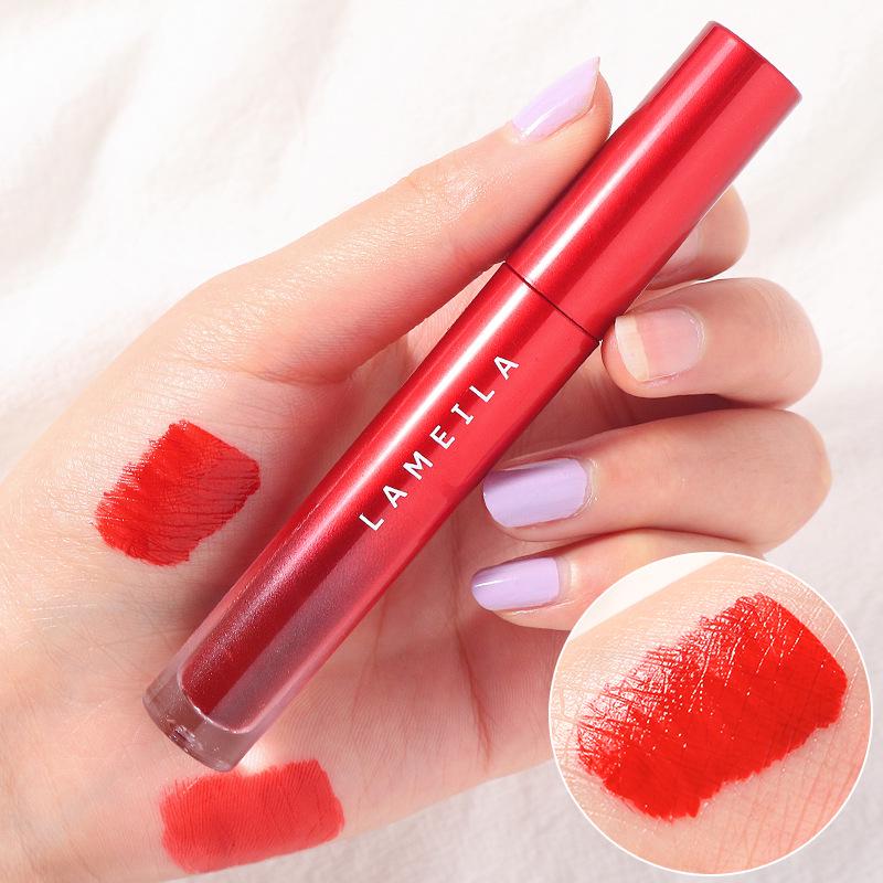 

Velvet Red Matte Waterproof Lip Glaze - Long-lasting Lipstick Gloss