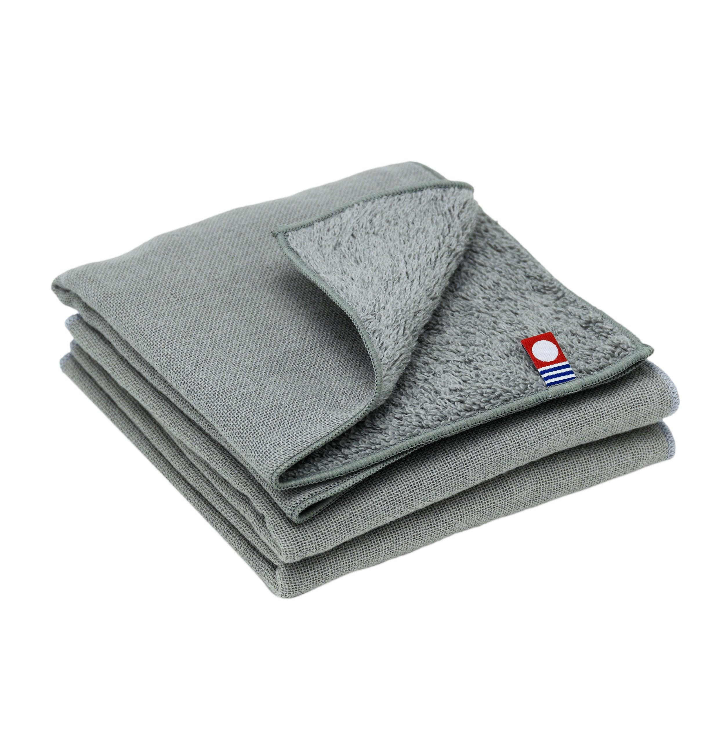 

Broccoli House Imabari Pile Gauze Handkerchief Towels of Made in Cotton Towels, & (Set 3), 25x25cm, Thin, Quick-Drying, Absorbent, Japan, 100% (Gray) серый