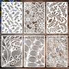 6/12Pcs Geometric Floral Templates 12x8in PET Drawing Stencils for Art Painting Card Making Kid Room Wall Decoration