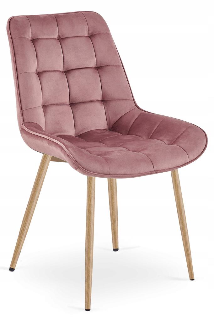 BERA Chair - Dark Pink Velvet / Oak Legs X 3