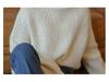 Women's Thick Knit High Neck Retro Sweater for Autumn and Winter.