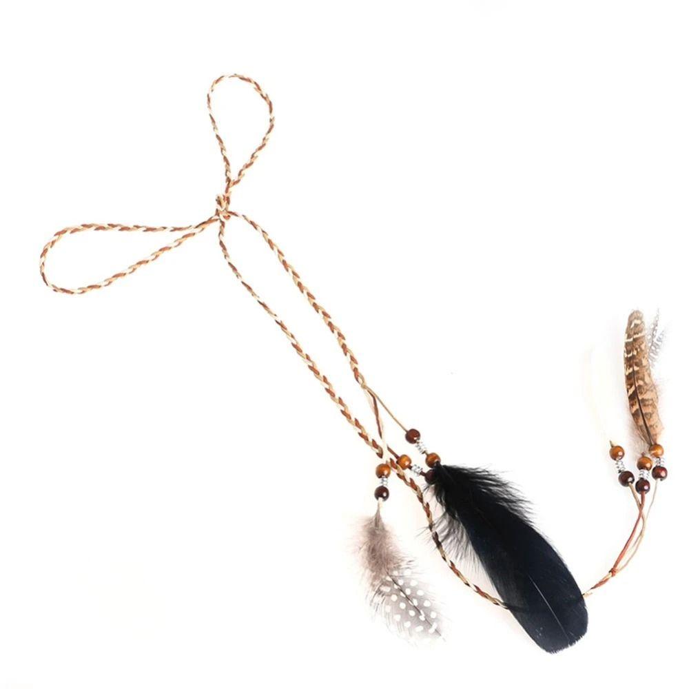Party Headwear Peacock Feather Feather Headband Women Hairbands Tassel Indian Hair Accessories