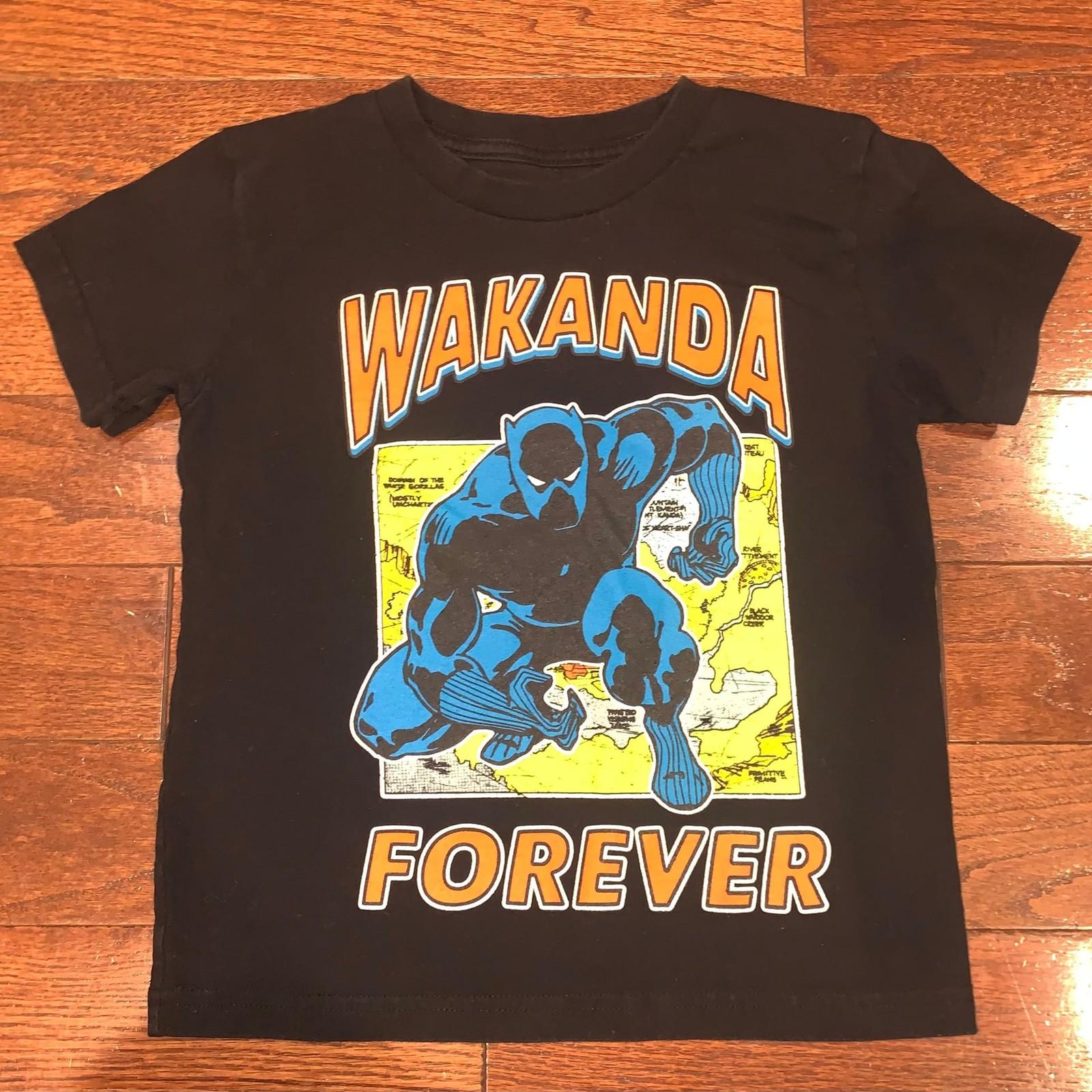 Marvel Black Panther Wakanda Forever Boys Unisex T-Shirt S
