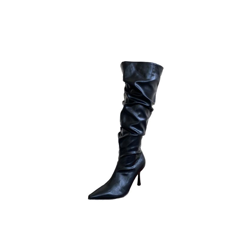 2025 autumn new pointed thin heel high heel temperament thin French fashion sexy beauty female Internet celebrity boots