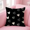 Home Decor Colorful Heart Patterns Love Themed Pillow Covers Pattern Cushion Cover Suitable For Sofa Bedroom Car Pillow Cover