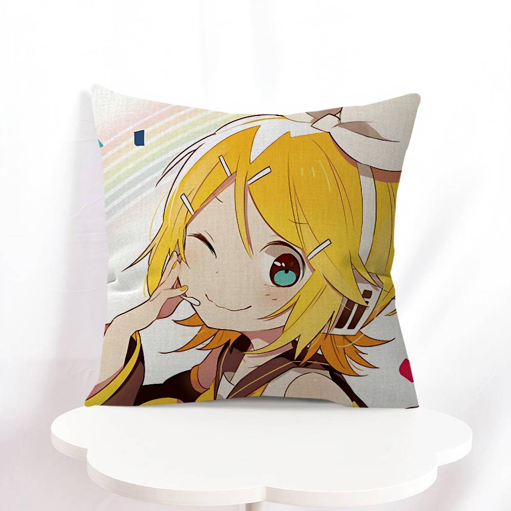 

K-kagamine Rin Мультяшная наволочка Мультяшный подарок Наволочка для подушки Декор для спальни дома дивана кресла Сиденье Наволочка 16x16Inch