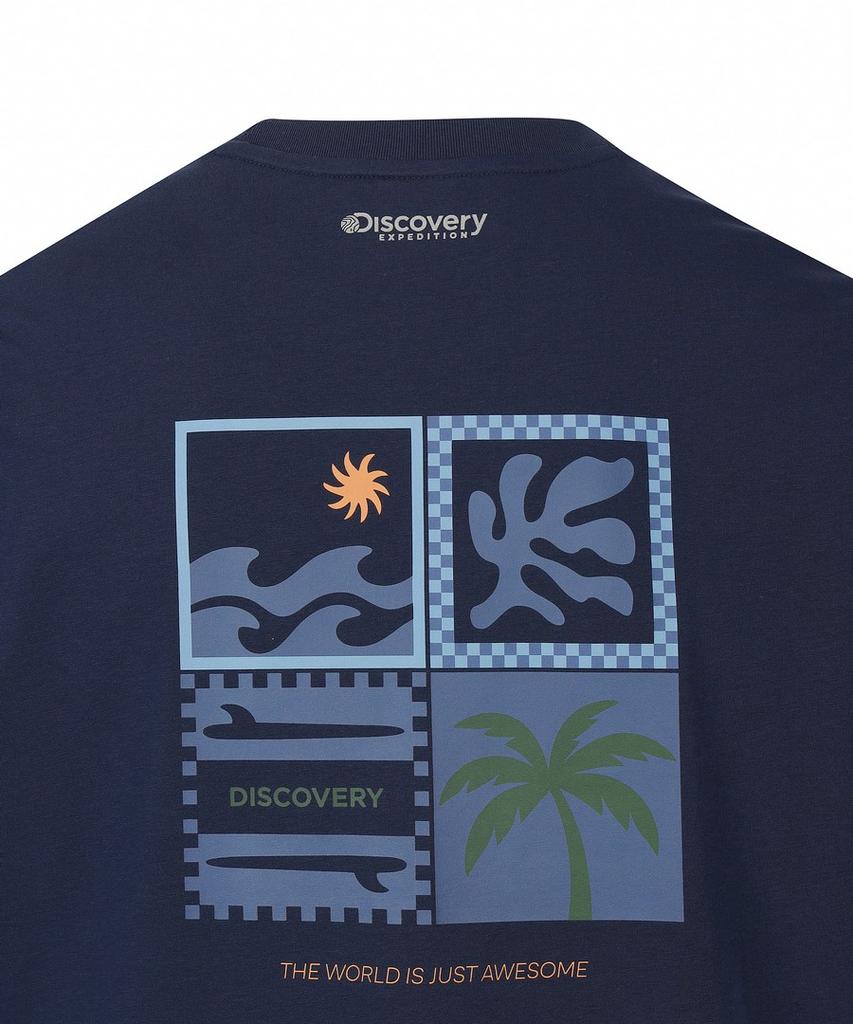 DISCOVERY EXPEDITION Uni Freshvent Resort Graphic Short Sleeve T-Shirt (D/Navy)