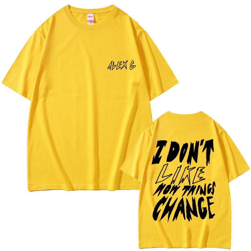 Singer Alex G Trick Change Graphic T-shirt Men Women Fashion Vintage Oversized T Shirts Male Casual Cotton Tshirt Y2k Streetwear