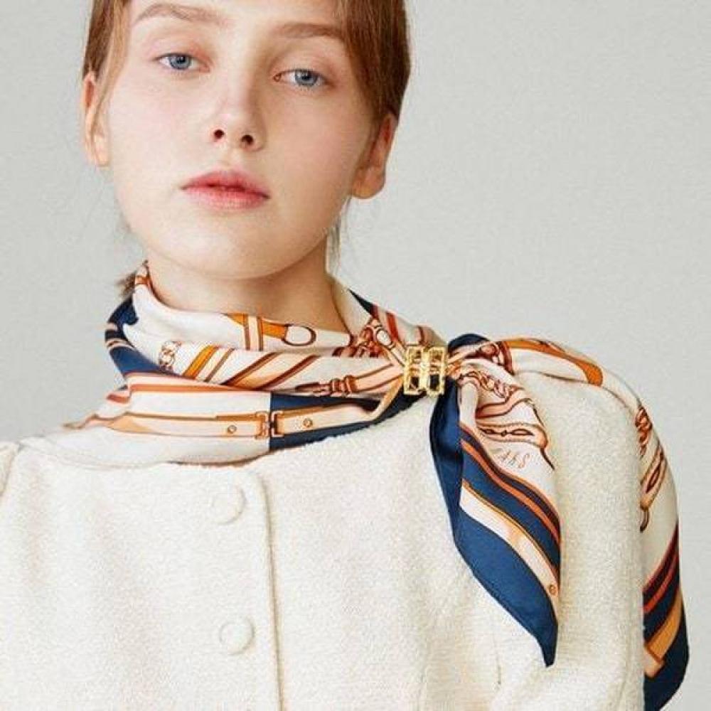 Daks Navy Dd Chain Scarf   Ring Set 25ss Single option