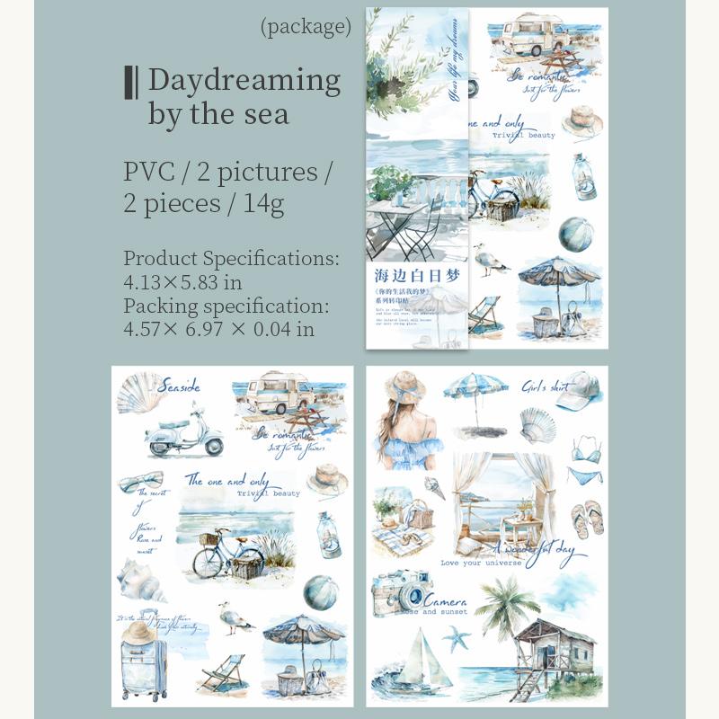 Yoofun Your Life Is My Dream Flower PVC Transfer Sticker Collage Creative DIY Journal Srapbooking Planner Card diy Material
