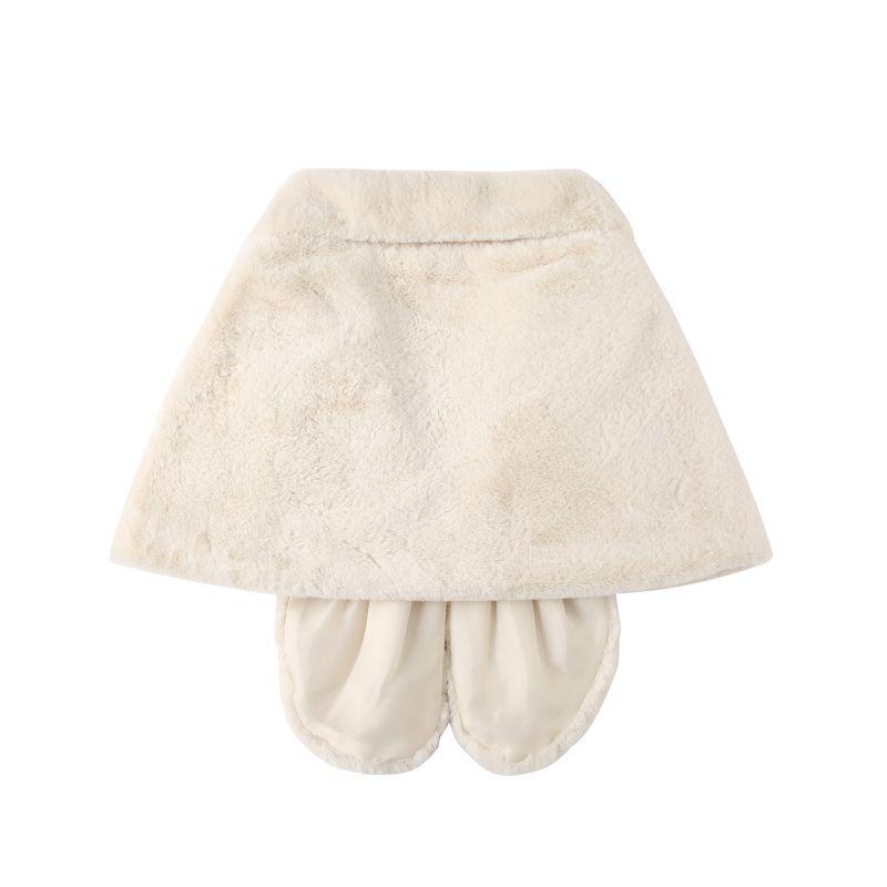 Women's Custom Fashion Faux Fur Bridal Shawl Winter Wedding Wrap