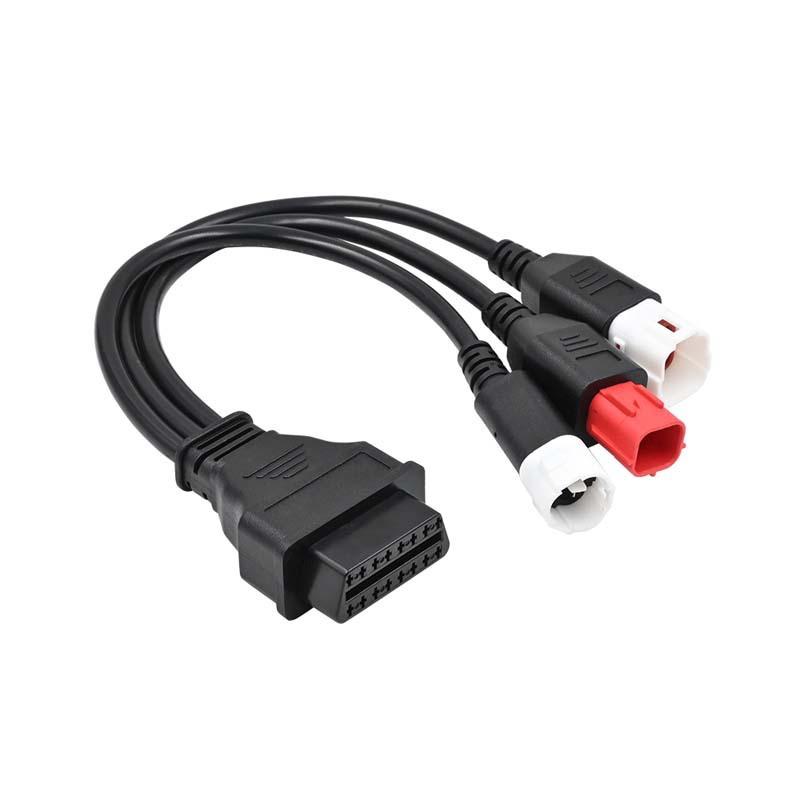 

3 In 1 For Yamaha 3Pin 4Pin Honda 6Pin Obd2 16Pin Motorcycle Diagnostic Connector Cable Adapter Extension Cable A1