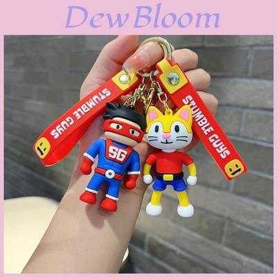Adorable Cartoon Stumble Guy Keychain Cute Rubber Bag Charm Key Accessory