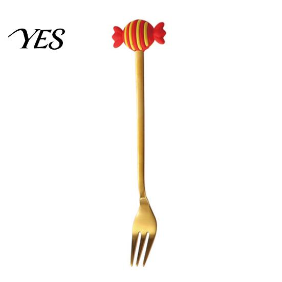 Rust Resistant Flatware Christmas Fork/Spoon, Durable Stainless Steel, with Cute 3D Doll Spoons Decor Utensil, for Festive Home Restaurant Steel Spoon