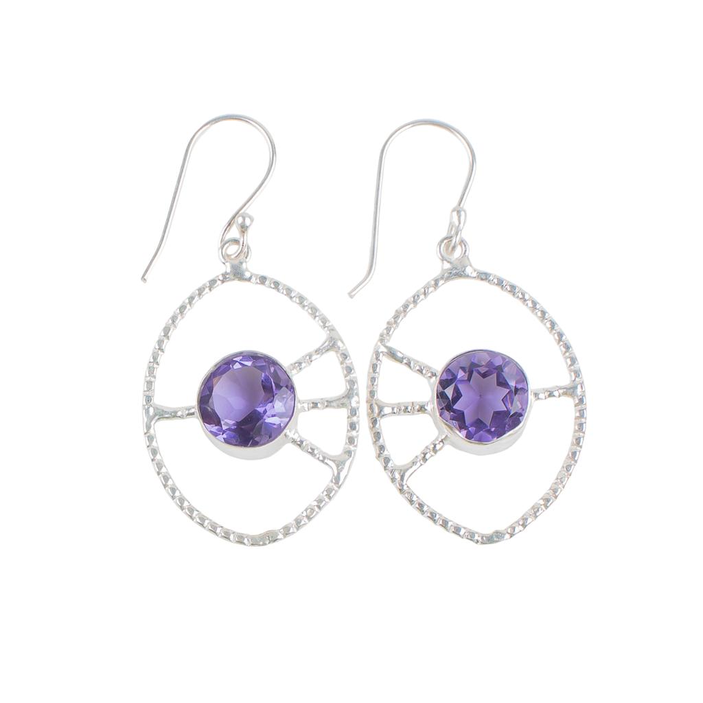 Iolite Gemstone 925 Sterling Silver Jewelry Handmade Earrings 2.00" Gift For Her EE-52-3