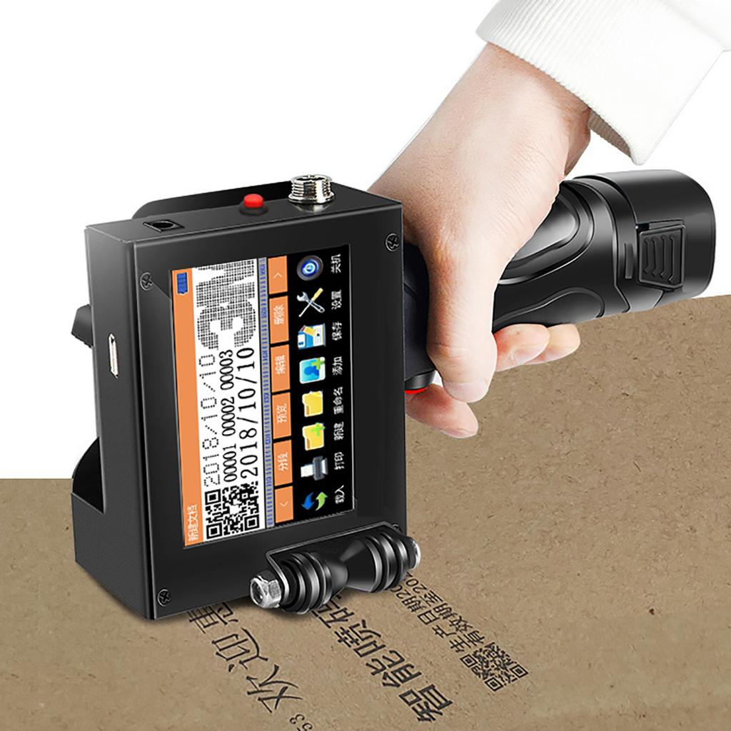 Variable Qr Bar Batch Code Date Number Logo Expiry Date Label Mobile Portable Hand Jet Handheld Thermal Inkjet Printer