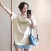 White Short-sleeved T-shirt Women's Pure Cotton New Popular Summer Korean Lazy Wind Loose Half-sleeved T-shirt Top