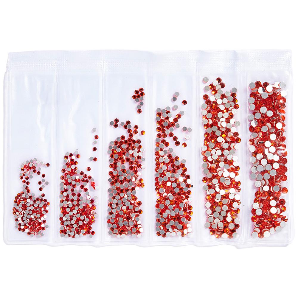 SS3-SS10 Colorful Glass Nail Rhinestones Multicolor Flat Back Crystal Strass Shiny Nail Art Gems Manicure Nails Art Decorations