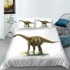 Jurassic Dinosaur Duvet Cover King Queen Huge Brown Triceratops Tyrannosaurus Diplodocus Polyester Bedding Set For Boys
