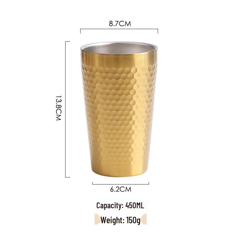 Wutuo Stainless Steel Hammered Insulated Cup