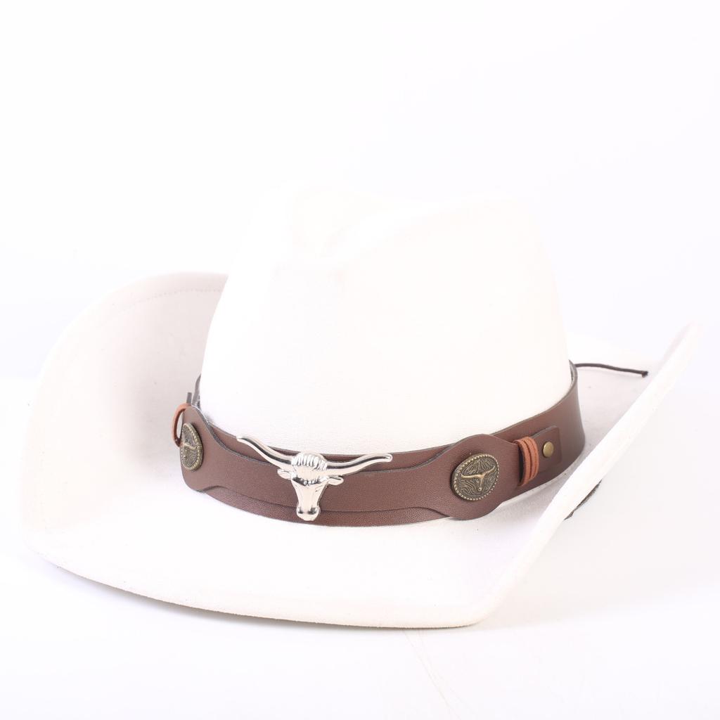 Popular European and American Classic Suede Western Cowboy Hat, Men's and Women's Fashion Big-brimmed Top Hat Shade