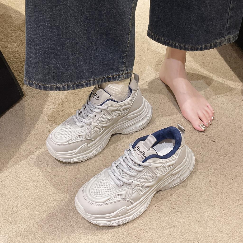 Dad shoes new autumn mesh shoes breathable mesh thick-soled Xiaobai casual running sneakers