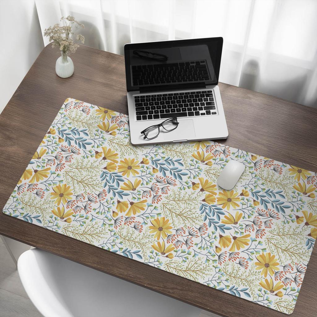 Mata Dekoracyjna Pod Laptopa Na Biurko Kwiatowy Wzór Vintage 120X60 Cm