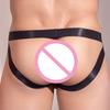 Herren Sexuell Öl Glänzend Jockstrap Tanga Hoch Elastisch Durchsichtig Beutel Dessous G-String Gay Po Hohl Höschen Wölbung Beutel Glänzend Bikini