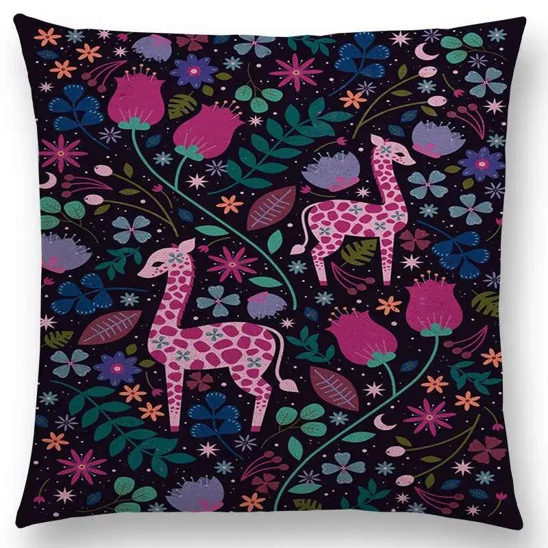 Neueste Niedliche Cartoon-TiereKissenbezug Fuchs Flamingo Katze Schwan Vogel Narwal Kissenbezug Design Verfügbar