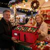 Caixa de Armazenamento para Decoração de Bola de Natal Organizador de Enfeites de Natal Caixa com Grade Ajustável e Removível Saco para Laços de Natal