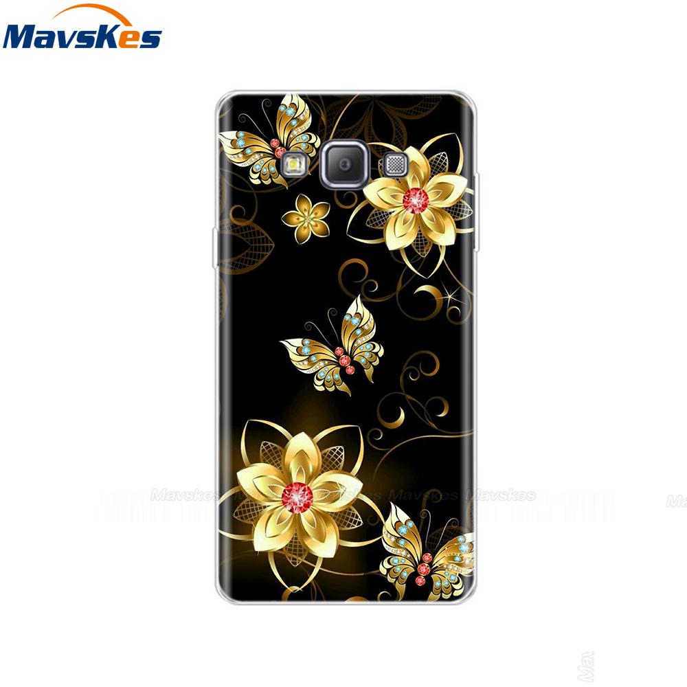 Silicon Phone Case For Samsung Galaxy A3 2015 Flower Cat A300 Soft TPU Back Cover For Samsung A3 2015 A300H A3000 SM-A300F pop