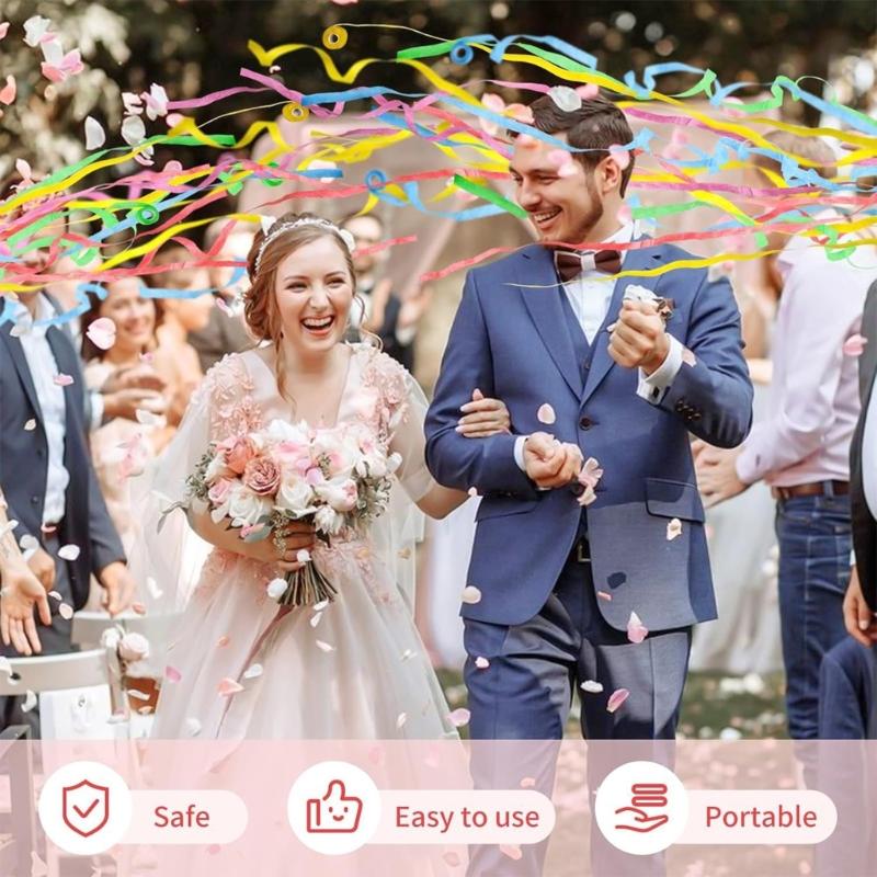 15 Colorful Paper Throw Rolls Wedding Birthday Party Supplies Safe Confetti Decorations Easy Cleanup Celebration Toss X3UC