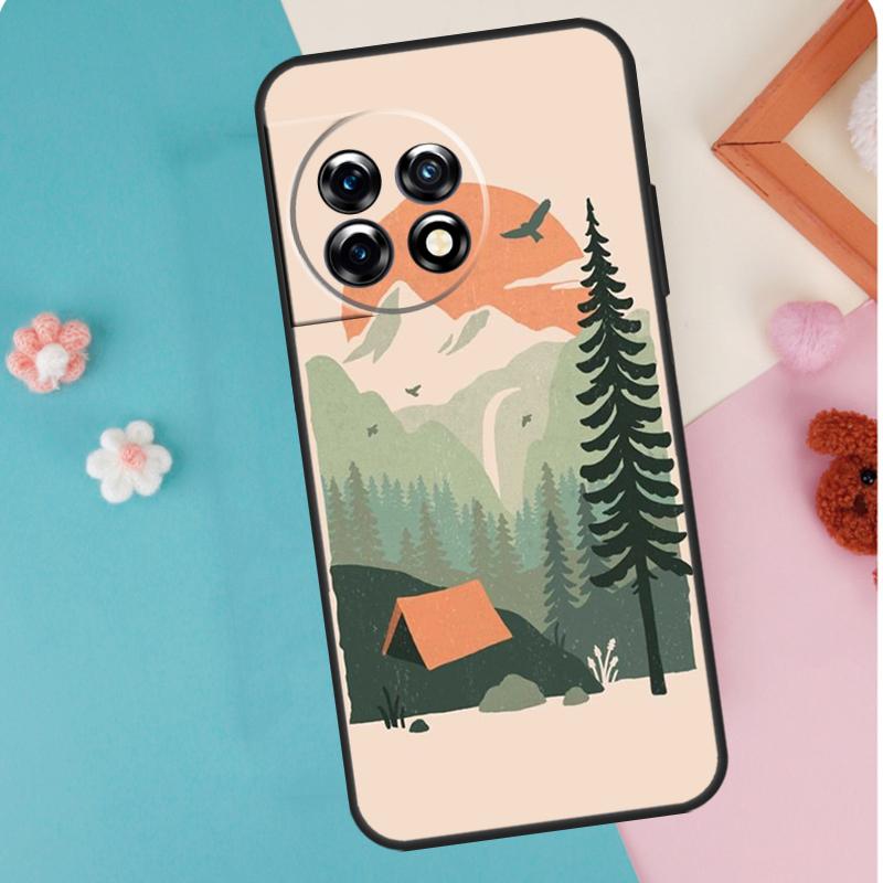 Nature Camping Art Case For OnePlus 11 12 13 15 13R 12R 10R 8T 10T 9 10 Pro Nord 5 CE 4 3 2 Lite N20 N30 Cover