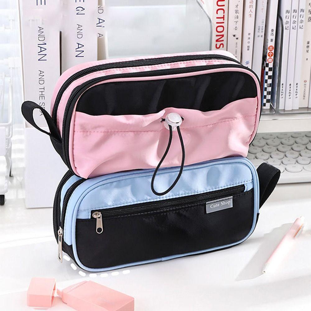 Large Capacity Aesthetic Pen Bag Classification Storage Bag Simple Stationery Bag  Girl
