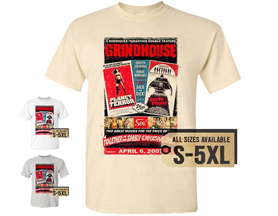 Grindhouse Death Proof V6 T SHIRT Movie Poster White Natural Vintage sizes S-5XL 3XL