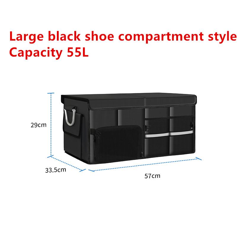 HQ Large Capacity Foldable Car Trunk Storage Box Oxford Cloth w/ Reflective Tape Sturdy Organizer for Car Camping Storage Bag