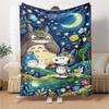 Nighttime Forest Friends Flannel Blanket Super Soft Warm Cozy Blanket For Sofa Bed Office Travel Allseason Home Decor Gift