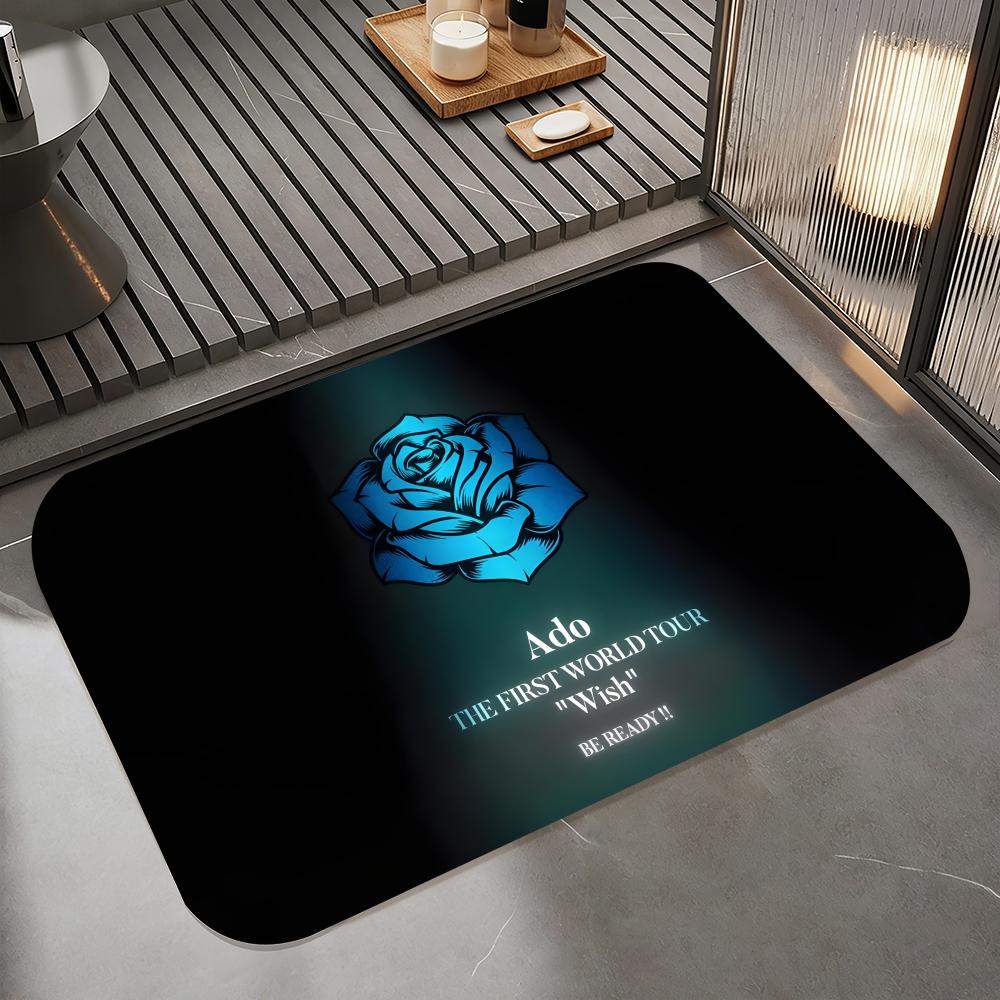 

Music A-Ado Floor Mat Diatomite Bath Mat, Quick Dry Absorbent Non-Slip Door Mat 50cm x 80cm